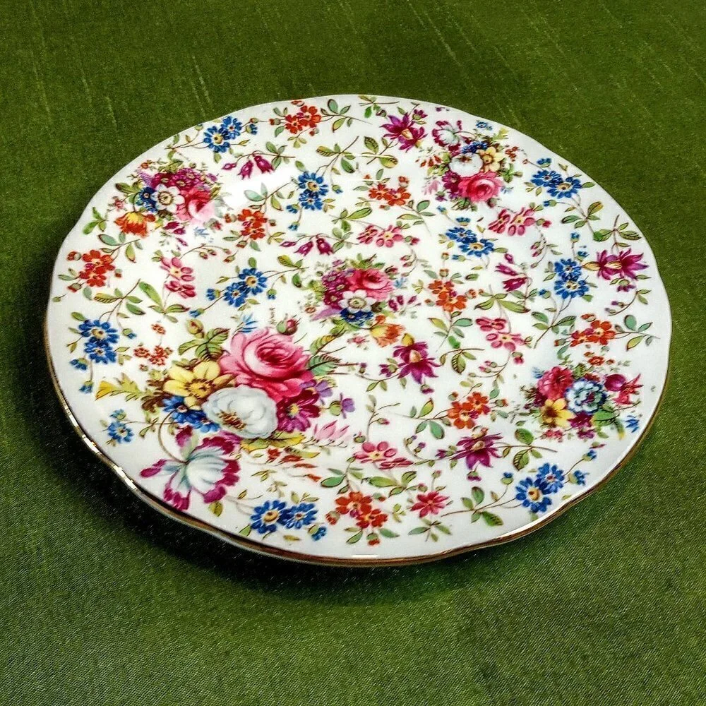 Hammersley Floral Chintz Bone China Small Plates
